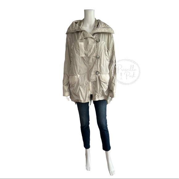 Moncler Women's Grey Sora Parka Long Jacket Parka Peplum - Picture 5 of 16